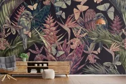 Carta da Parati flora e fauna tropicale natura