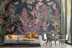 Tropical Nature Leaves Animals Wallpaper