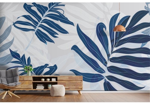 Abstract tropical leaves nature wallpaper 2