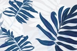 Carta da Parati Design e Stili Flora e Fauna Astratta Foglie Moderna Tropicale