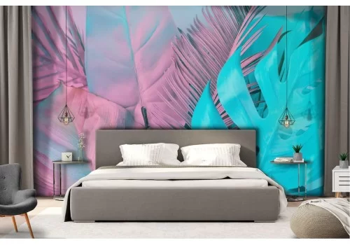 Carta da Parati foglie tropicali design moderno 2