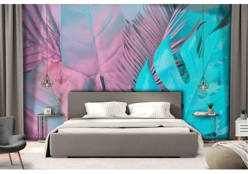 Tropical leaves modern design wallpaper 2