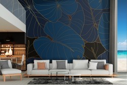 Stylized Tropical Leaves Wallpaper