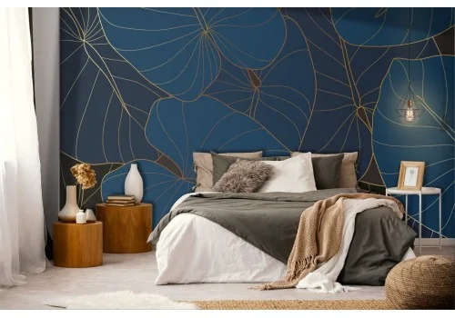 Stylized Tropical Leaves Wallpaper 2