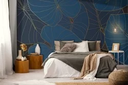 Stylized Tropical Leaves Wallpaper