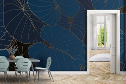 Stylized Tropical Leaves Wallpaper