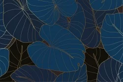 Carta da Parati Design e Stili Flora e Fauna Stilizzata Tropicale Foglie