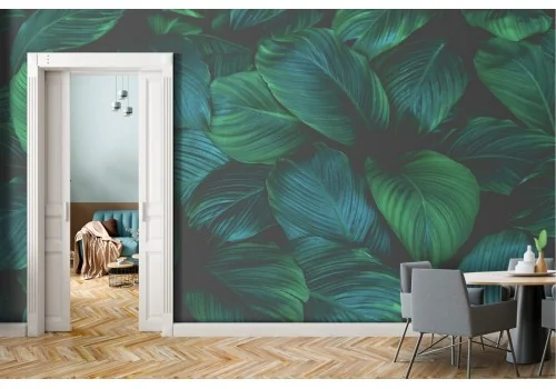 Tropical green leaves nature wallpaper 2