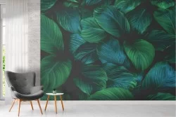 Carta da Parati Foglie Tropicale