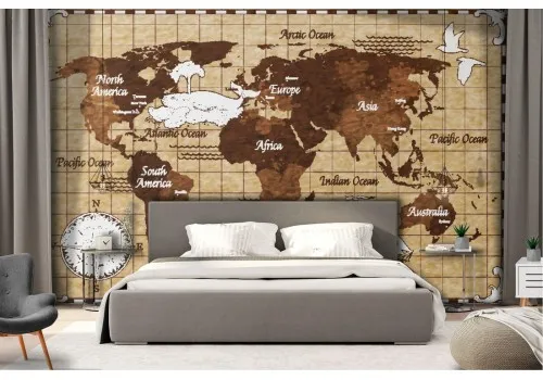 Vintage world map wallpaper 2