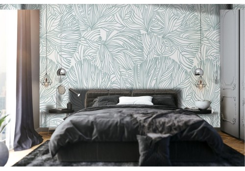 Wallpaper nature stylized leaves