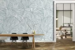 Modern Stylized Leaves Wallpaper