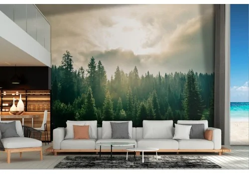 Mountain forest landscape wallpaper