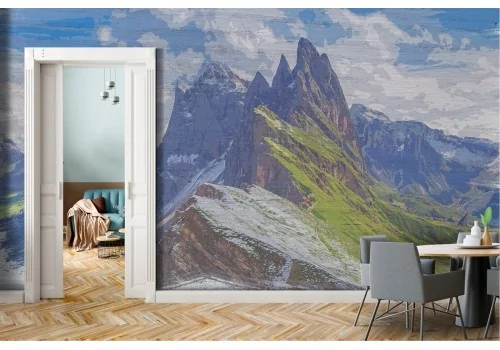 Carta da Parati paesaggio montagne