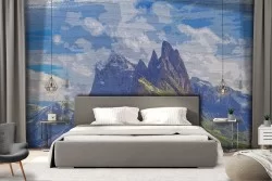Carta da Parati paesaggio montagne
