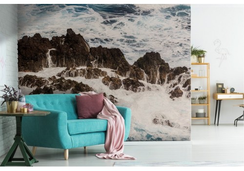 Wallpaper cliff on the sea natural landscape