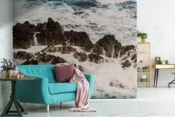 Carta da Parati scogliera sul mare paesaggio natura
