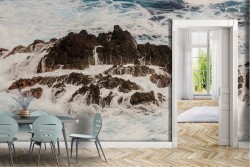 Carta da Parati scogliera sul mare paesaggio natura