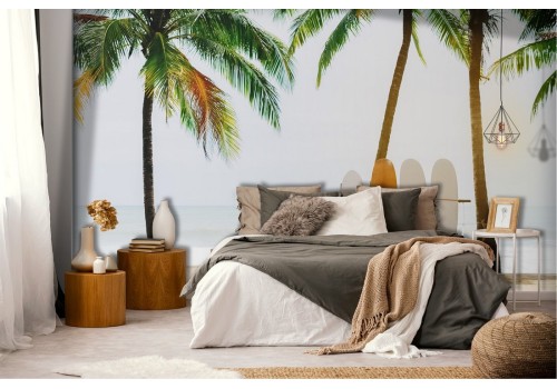 Beach wallpaper with surfboards 2