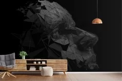 Wallpaper illustration geometric human face