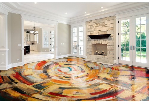 Abstract painted plaster surface wallpaper