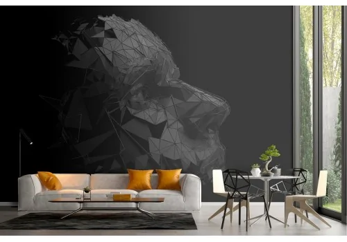 Wallpaper illustration geometric human face 2