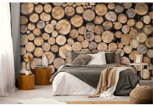 Cut wood surface wallpaper 2