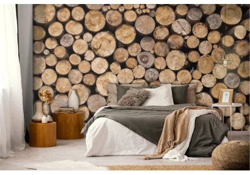 Cut wood surface wallpaper 2