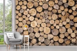 Wooden Trees Wallpaper