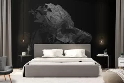 Dark Wallpaper and Geometric Skulls Industrial Urban Modern