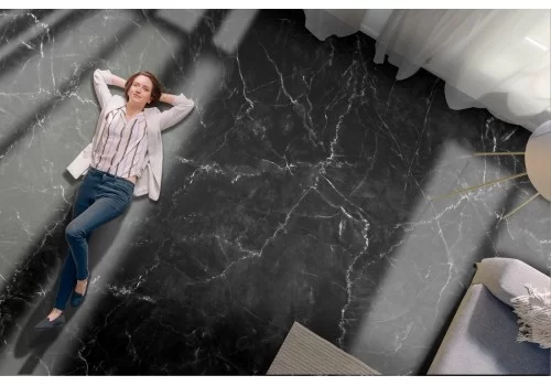 Carta da Parati superficie marmo nero 2