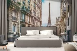 Wallpaper city Paris Eiffel Tower landscape