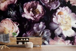 Vintage flower composition wallpaper