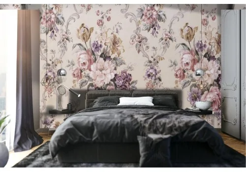 Vintage507 Flower Composition Wallpaper