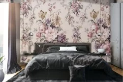 Carta da Parati composizione fiori vintage