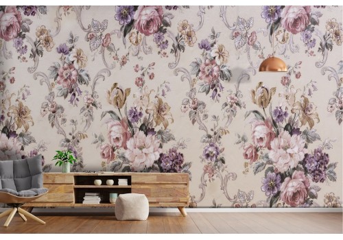 Vintage flower composition wallpaper 2