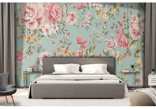 Vintage flower wallpaper decoration 2