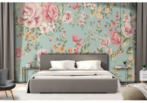 Vintage flower wallpaper decoration 2
