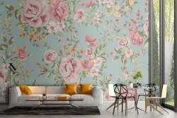 Vintage Nature Wallpaper Flowers