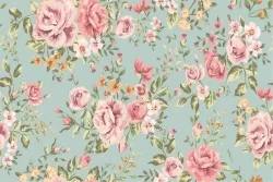 Carta da Parati Design e Stili Flora e Fauna Natura Vintage Fiori