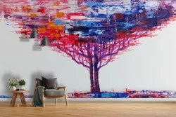 Abstract Modern Nature Wallpaper Trees