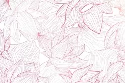 Carta da Parati Design e Stili Flora e Fauna Fiori Natura Stilizzata