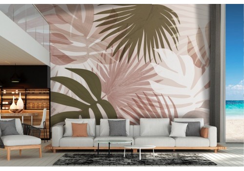 Abstract tropical leaves nature wallpaper