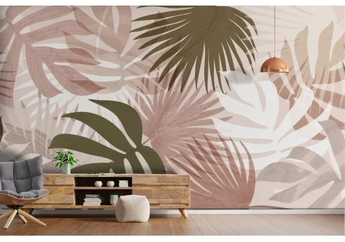 Abstract tropical leaves nature wallpaper 2