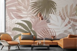 Abstract Tropical Leaves Wallpaper