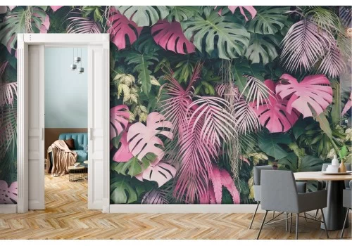 Carta da Parati foglie tropicali design moderno 2