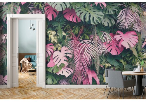 Tropical leaves modern design wallpaper 2