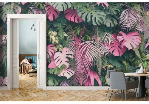 Tropical leaves modern design wallpaper 2