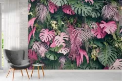 Tropical Modern Leaves Wallpaper