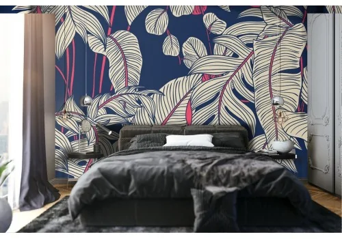 Stylized Tropical Leaves Wallpaper514